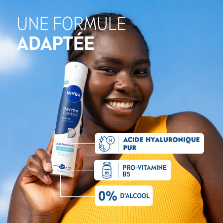 Pack de 2 - NIVEA - Déodorant Spray Anti-transpirant 72H Derma Control Defend Le spray de 200ml Pack de 2 - NIVEA - Déodorant Spray Anti-transpirant 72H Derma Control Defend Le spray de 200ml
