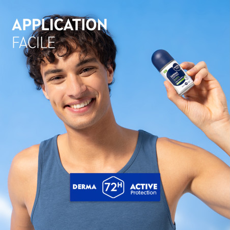 Pack de 2 - NIVEA MEN - Déodorant Bille Anti-transpirant 72H Derma Control Sensitive Le roll-on de 50ml Pack de 2 - NIVEA MEN - Déodorant Bille Anti-transpirant 72H Derma Control Sensitive Le roll-on de 50ml