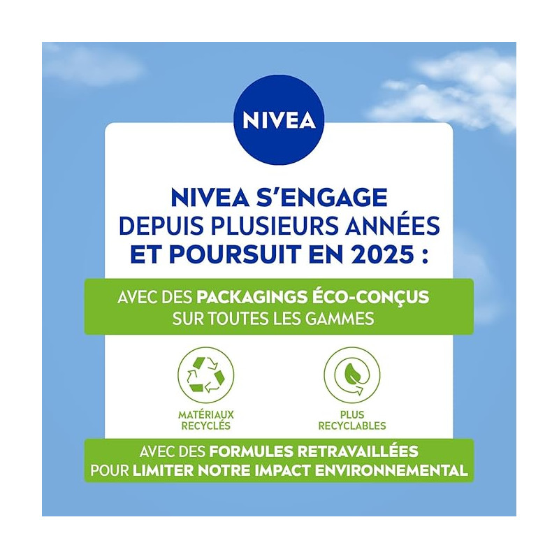 Pack de 2 - NIVEA MEN - Déodorant Bille Anti-transpirant 72H Derma Control Defend Le roll-on de 50ml