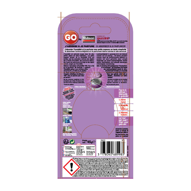 Rubson - Absorbeur Go Appareil J'Absorbe Et Je Parfume Fleuri