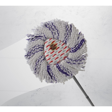 Vileda Recharge Turbo 3 en 1 avec pad central – Retire 99% des bactéries