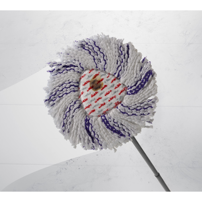 Vileda Recharge Turbo 3 en 1 avec pad central – Retire 99% des bactéries