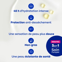 Lot de 3 - Lait Corps Nourrissant Peaux très sèches Huile d'Amande NIVEA le flacon de 400ml 2