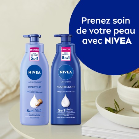 Lot de 3 - Lait Corps Nourrissant Peaux très sèches Huile d'Amande NIVEA le flacon de 400ml Lot de 3 - Lait Corps Nourrissant Peaux très sèches Huile d'Amande NIVEA le flacon de 400ml