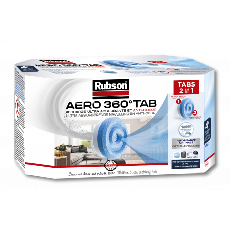 Rubson - Absorbeur Aero 360 Recharge Neutre Lot De 4