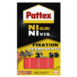 Pattex - Adhésif Fixation Ncnv Fixation Permanente 10 Pastilles 3Kg 20Mm*40Mm