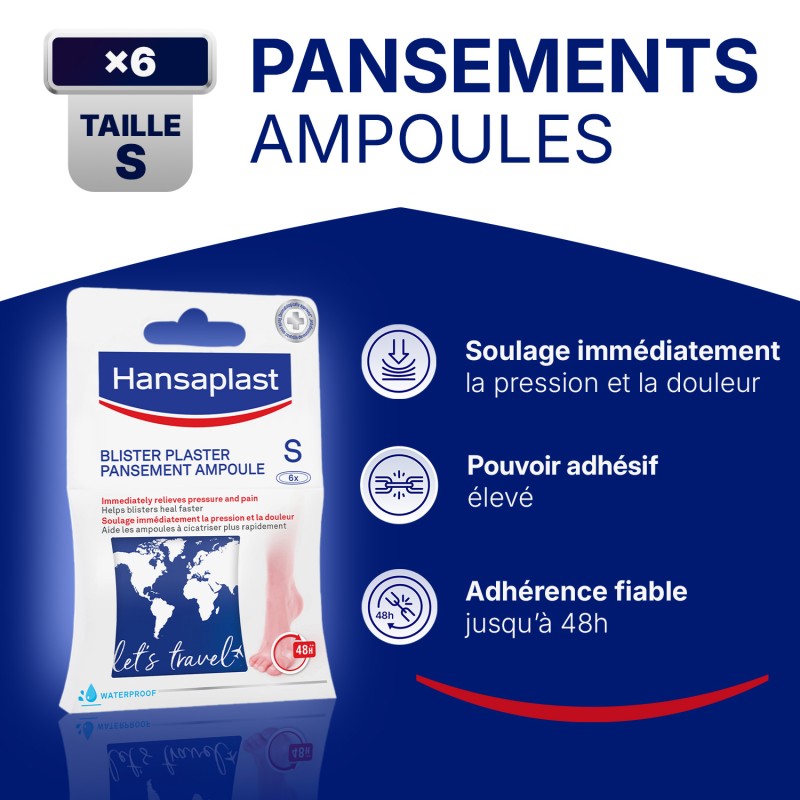 HANSAPLAST AMPOULE PETITE TAILLE - Boîte de 6 pansements