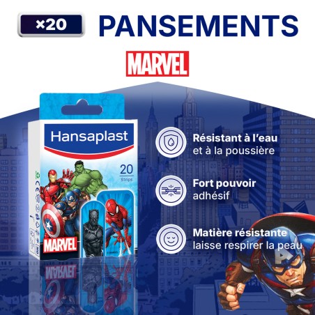 HANSAPLAST - 20 Pansements Avengers (Disney)