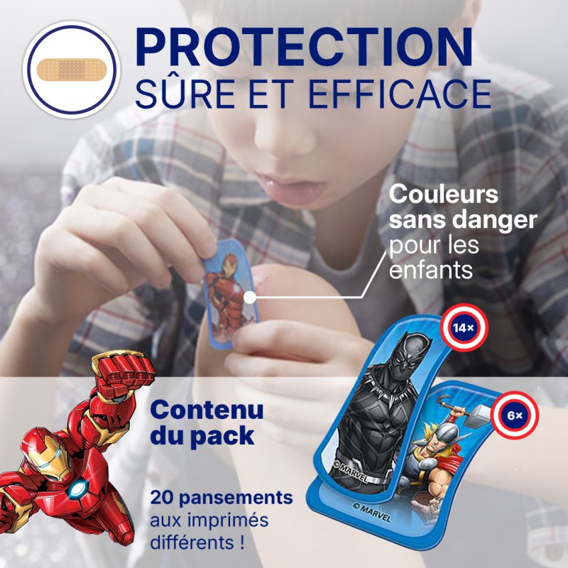 HANSAPLAST - 20 Pansements Avengers (Disney)