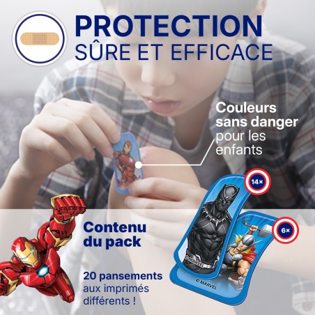 HANSAPLAST - 20 Pansements Avengers (Disney)
