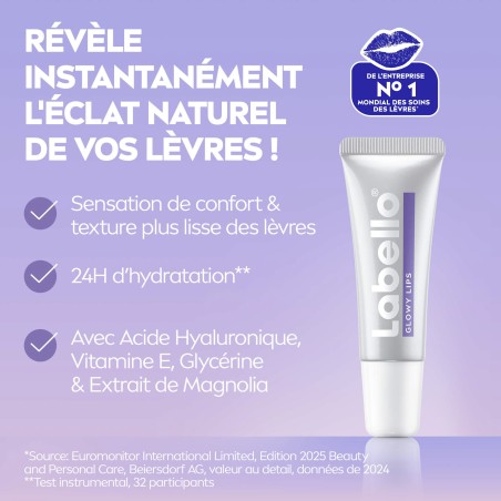 Baume soin des lèvres Tube Hyaluron Glow LABELLO 10ml