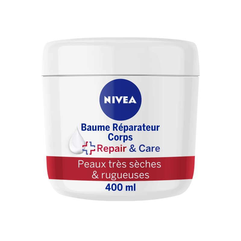 Crème Visage Corps et Mains Repair & Care Peaux Très sèches et rugueuses NIVEA 400ml