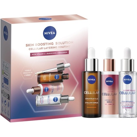 Coffret Skin Boosting solution Cellular Sérums Layer NIVEA 3x30 ml