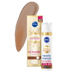 CC fluide crème visage anti-taches teinte Foncée FPS30 LUMINOUS630 NIVEA 40ml