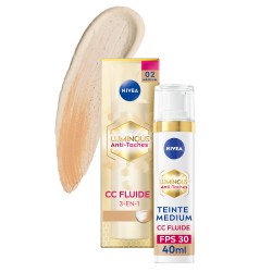 CC fluide crème visage anti-taches teinte Médium FPS30 LUMINOUS630 NIVEA 40ml
