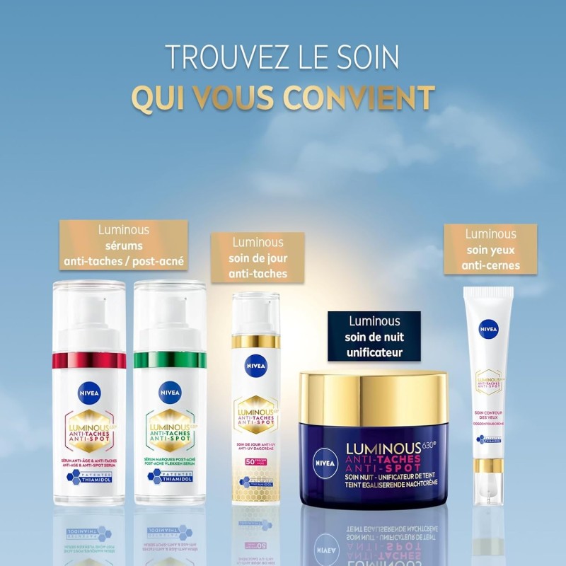 Soin de nuit unificateur de teint Visage Cou Décolleté NIVEA Anti-Taches CELLULAR LUMINOUS630 50ml