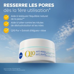 Crème visage jour anti-rides peaux mixtes Q10 pores resserrés FPS 15 NIVEA 50ml 2