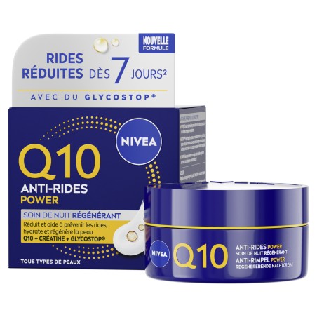 Crème visage nuit anti-rides raffermissant Q10 Power NIVEA 50ml