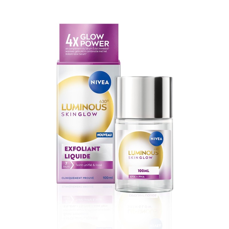 Soin Visage Exfoliant Liquide LUMINOUS630 SKIN GLOW NIVEA 100ml