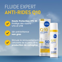 Soin Visage Fluide Anti-UV Quotidien GLYCOSTOP Q10 FPS50 NIVEA 40ml 2