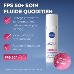 Soin visage Jour Fluide Anti-UV Quotidien FPS50+ Cellular Expert Filler NIVEA 30ml 2