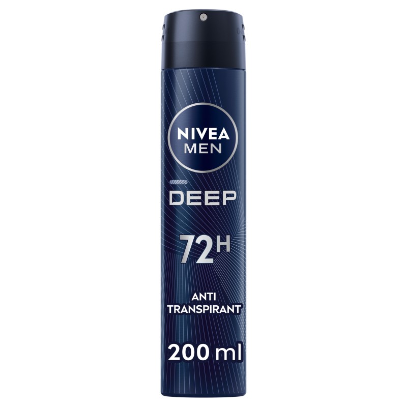 Déodorant Spray Homme Anti-transpirant 72h DEEP DARKWOOD NIVEA MEN 200ml