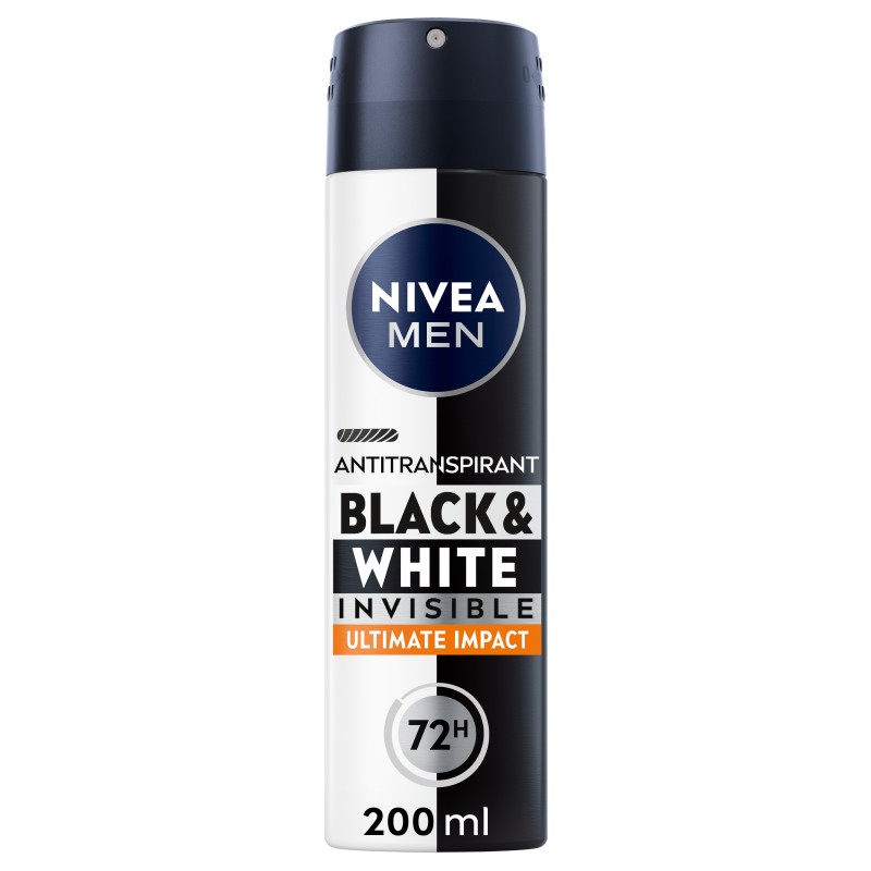 Déodorant Spray Homme Anti-transpirant Black & White NIVEA MEN 200ml