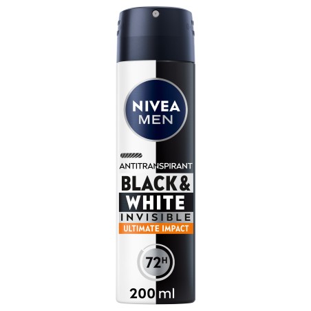 Déodorant Spray Homme Anti-transpirant Black & White NIVEA MEN 200ml