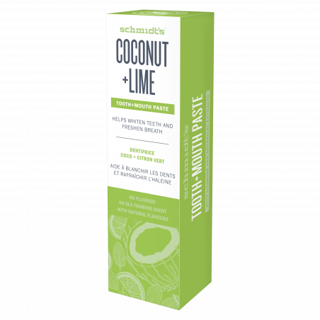 Schmidt's Dentifrice Vegan Noix de Coco & Citron Vert 133g