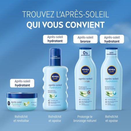 Lait Après-Soleil Hydratant NIVEA SUN à l'Aloe Vera Bio 200ml