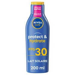 Crème protection solaire lait corps FPS 30 Protect & Hydrate NIVEA SUN 200ml