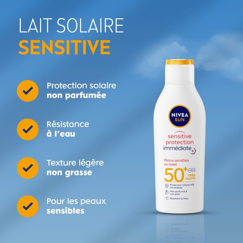 Protection solaire lait NIVEA FPS 50+ Protect & Sensitive 200ml