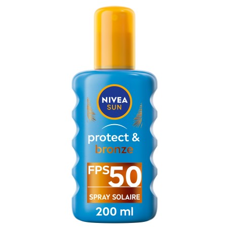 Crème protection solaire Spray FPS 50 Bronze NIVEA SUN 200ml