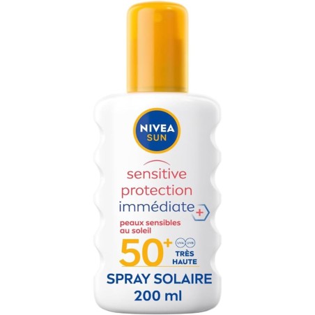 Crème protection solaire Spray FPS 50+ Sensitive NIVEA SUN 200ml