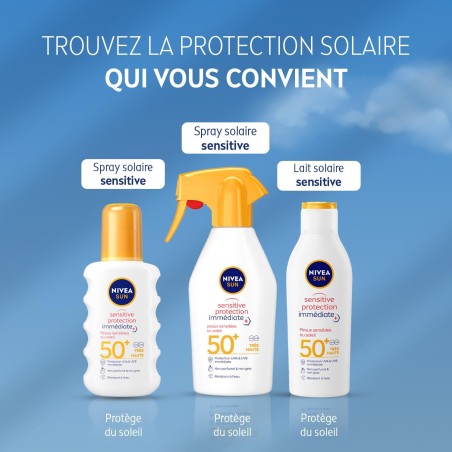 Protection solaire spray NIVEA FPS 50+ Protect&Sensitive 200ml