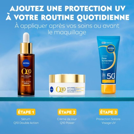 Crème protection solaire visage SPF50 Hydratante NIVEA SUN 40ml