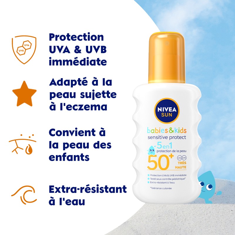 Nivea Sun - Spray Enfants Protect & Play Sensitive FPS 50+  200Ml