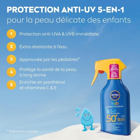 Crème Solaire Pistolet FPS 50+ Enfants Protect & Hydrate NIVEA SUN 250ml