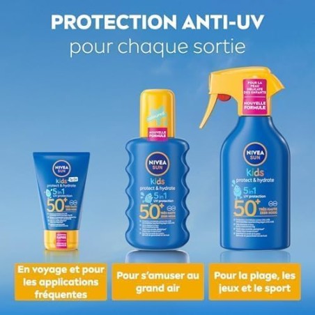 Crème Solaire Pistolet FPS 50+ Enfants Protect & Hydrate NIVEA SUN 250ml