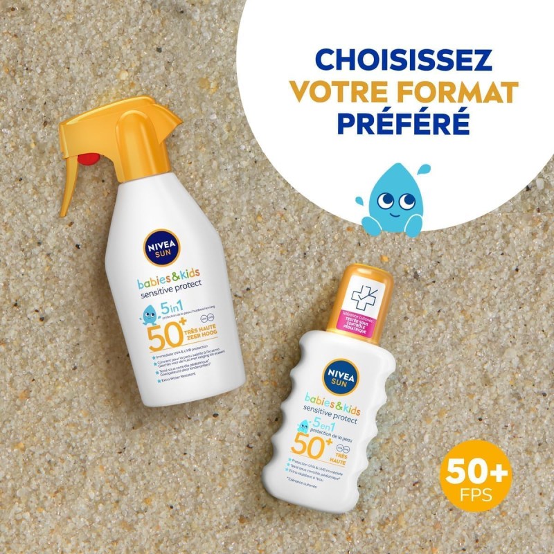 Crème Solaire Pistolet Sensitive Bébés & Enfants FPS 50+ NIVEA SUN 250ml