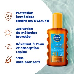 Huile sèche protection solaire Spray SPF 30 Bronze NIVEA SUN 200ml 2