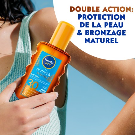 Protection solaire Spray Huile Sèche NIVEA SUN FPS 30 PROTECT & BRONZE 200ml