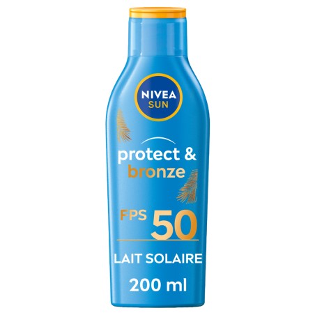 Lait Protection Solaire Activateur de bronzage PROTECT & BRONZE FPS50 NIVEA SUN 200ml