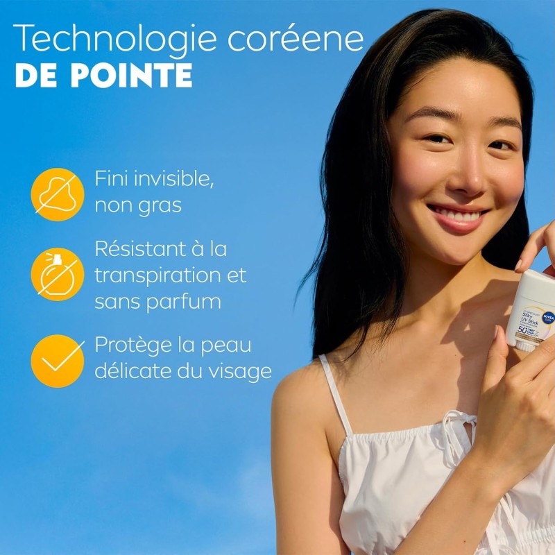 Stick UV Protection Solaire Visage SPF 50+ NIVEA SUN 15g