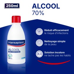 Lot de 3 Alcool à 70% Désinfectant HANSAPLAST 250ml 2