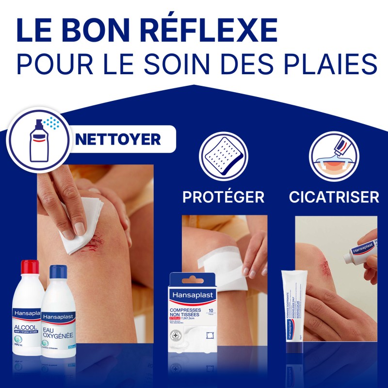 Lot de 3 Alcool à 70% Désinfectant HANSAPLAST 250ml