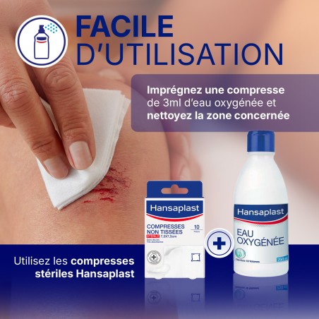 Lot de 3 Eau Oxygénée 3% HANSAPLAST 250ml