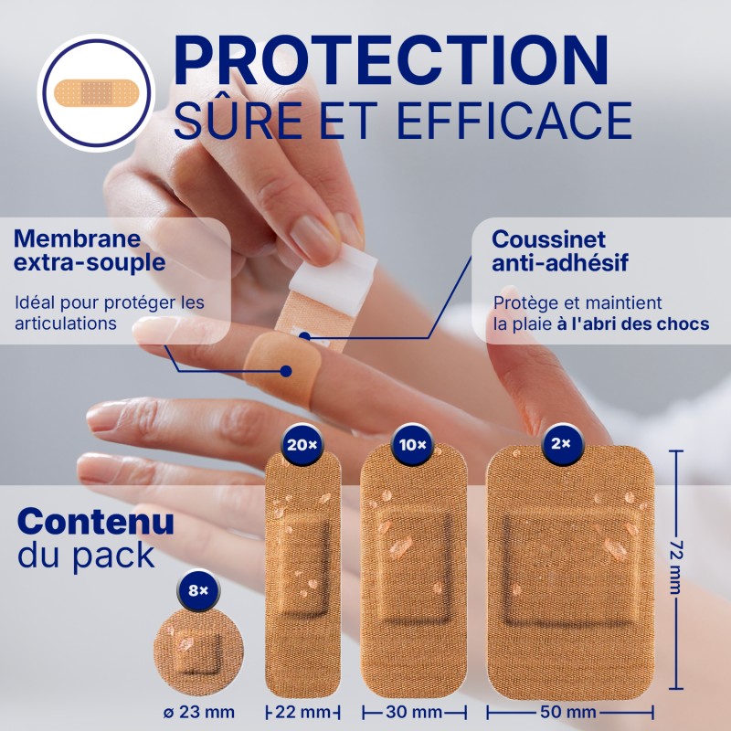 Lot de 3 boîtes de 40 Pansements Elastic Prédécoupés Extra-Flexibles HANSAPLAST