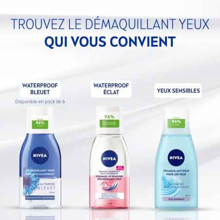 Lot de 2 Démaquillant Yeux Waterproof Vitamine C Eclat NIVEA 125ml