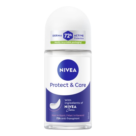 Lot de 3 Déodorant Bille Anti-transpirant 72H Protect & Care NIVEA 50ml